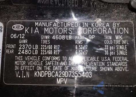 2013 Kia Sportage Lx from USA, damaged, VIN KNDPBCA29D7355403
